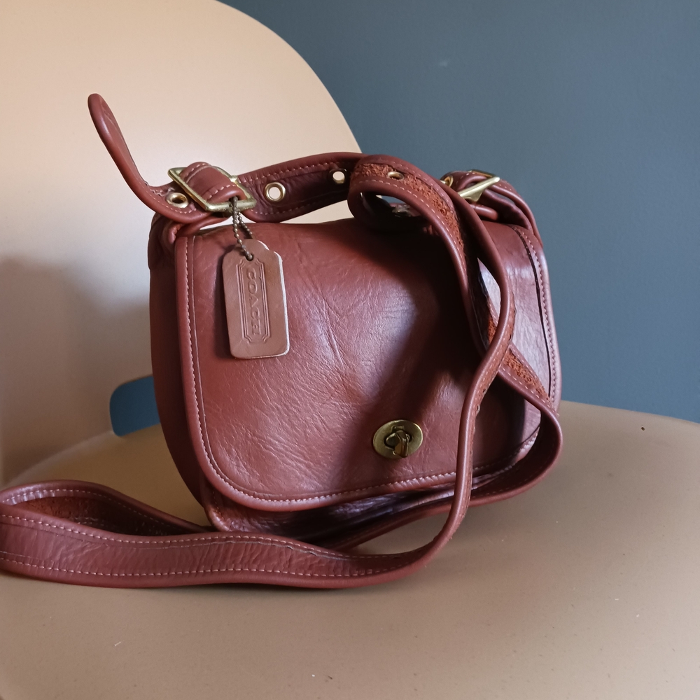 Vintage 90s COACH Legacy Flap Bag, Trial.bag. Cowhide Leather, Crossbody Bag - Picture 1 of 12